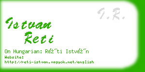 istvan reti business card